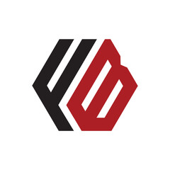 initial fb letter logo design for business and monogram