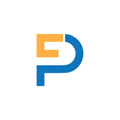 initial fp letter logo design vector for business and monogram