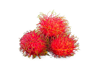 rambutan sweet delicious fruit isolated on white background