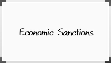 Economic Sanctions のホワイトボード風イラスト