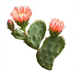 cactus in a pot on a white background