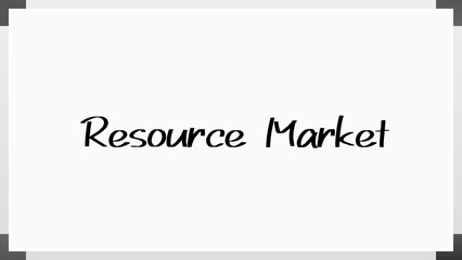 Resource Market のホワイトボード風イラスト