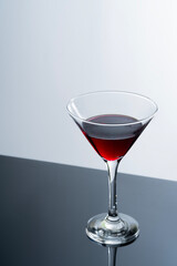 wine in a glass isolated on white background