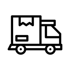 delivery truck line icon
