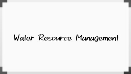 Water Resource Management のホワイトボード風イラスト