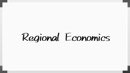 Regional Economics のホワイトボード風イラスト