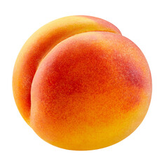 Peach isolated on white background