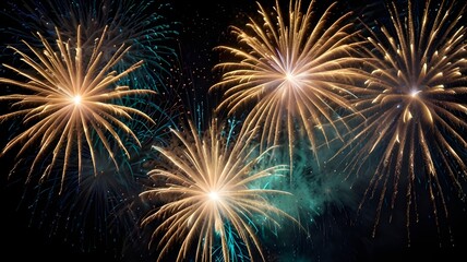 fireworks in the night sky