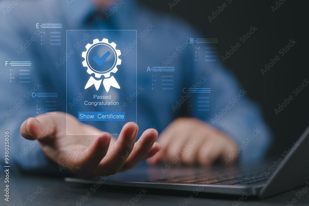 Poster Quality Certificate and Checklist document analyst target marketing planning assignment with quality management. Standardization, certification. Compliance to regulations service and standards.