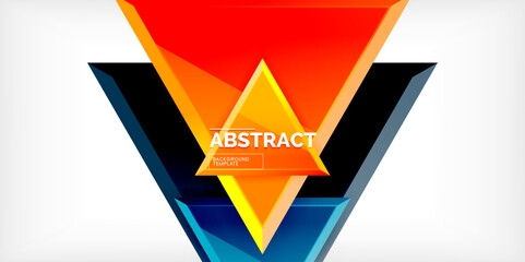 Abstract background - glossy triangles. Vector Illustration For Wallpaper, Banner, Background, Card, Book Illustration, landing page