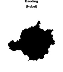 Obraz premium Baoding blank outline map
