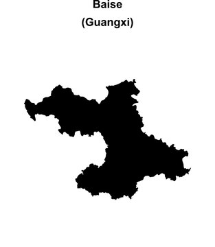 Baise blank outline map