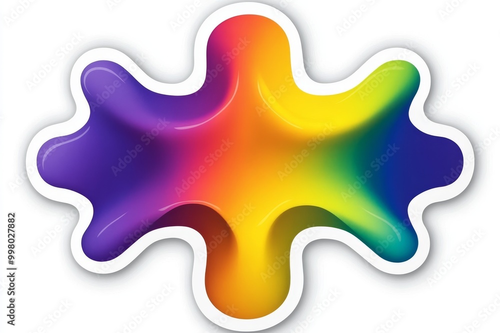 Poster abstract rainbow splash design with flowing edges symbolizing creativity inclusivity and freedom of 