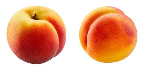 Peach isolated on white background