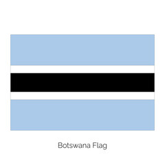 Obraz premium The official National flag of the Botswana country. Flag of the Republic of Botswana. Flag day. Vector, illustration. 