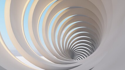 Obraz premium Abstract architecture background arched interior 3d render