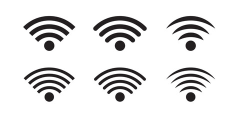 wifi icon isloated on a white background. wi-fi iconset