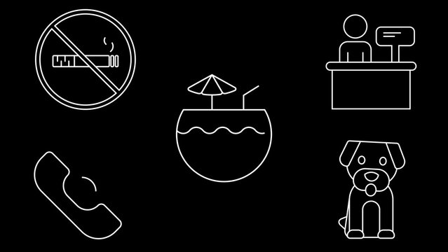 Service & Amenities Line Icons