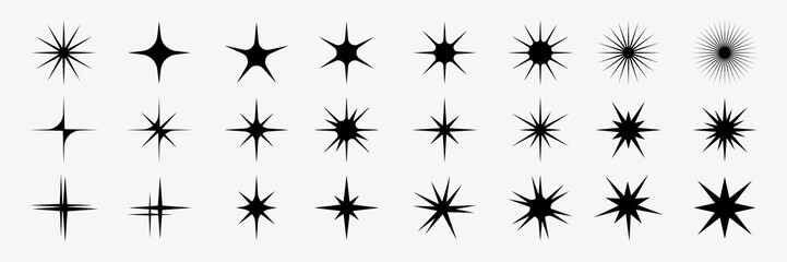 Shine star sparkle vector set. Sparkle star icons. Shine icon. Stars sparkle doodles vector. Set sparkles star symbols vector. Bright sparkle, star sparkle, shiny flash star. Star shine sparkle icon