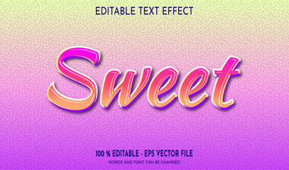 sweet editable text effect