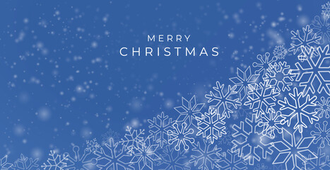 Snowflake design. Winter. Snowfall. White and blue. Scattered snowflakes. December theme. Snowy landscape. Hurricane.