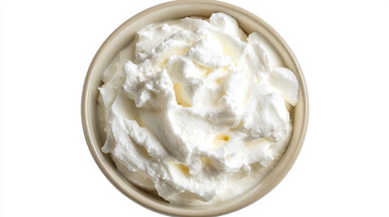 Whipped cream in a small bowl ready for dessert topping at a festive gathering