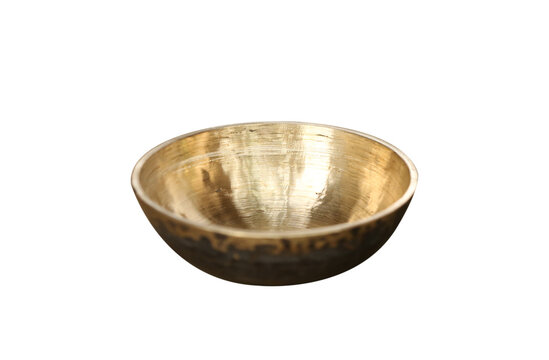 bowl brass material transparent background