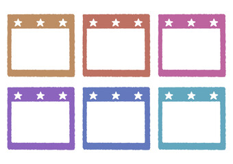 Set of paper notes on stickers digital download. Pastel notepapers or information board, planner stickers, planners and weekly days label or scrapbook stickers.