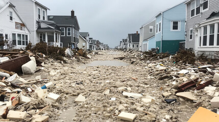 Storm surges, Massive destruction with widespread inland flooding Entire neighborhoods near the shore may be wiped out