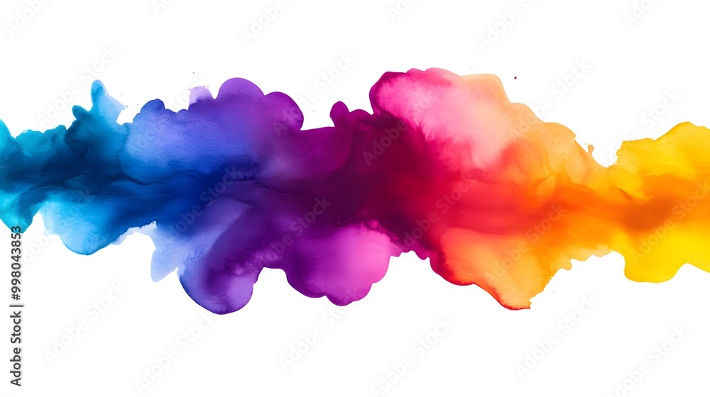 Poster a vibrant, abstract display of colors blending seamlessly, creating a fluid artistic visual that cap