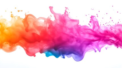 A vibrant splash of colorful gradients blending together, creating a dynamic effect reminiscent of paint or ink in motion.