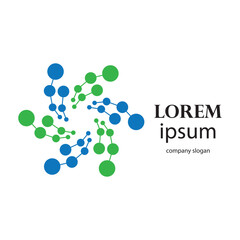 molecule atom logo design