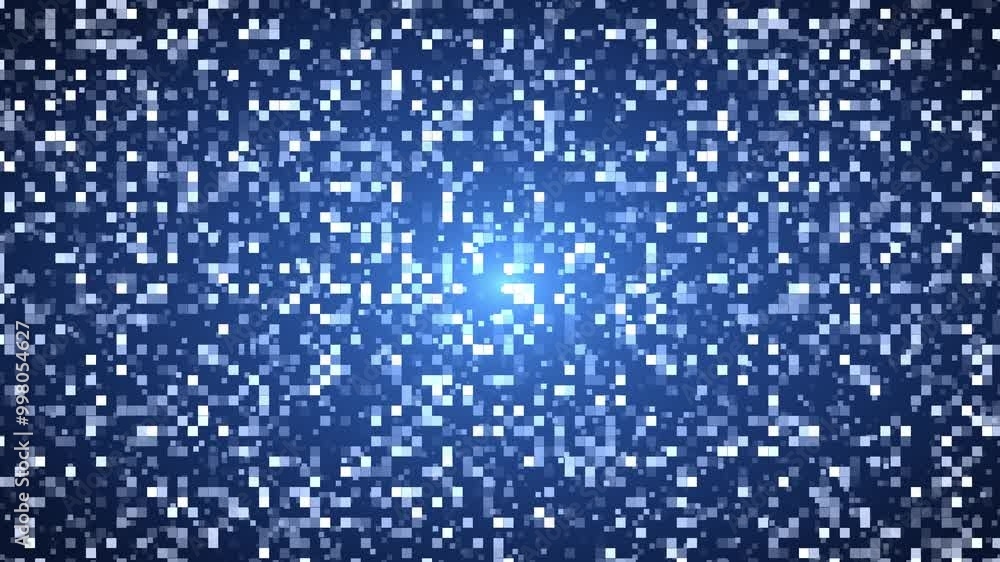 Poster digital background with particles and geometric shapes, data analysis technologies, network connecti