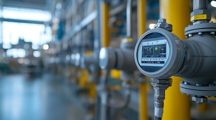 Gas Leak Detection Sensors in a Natural Gas Facility A network of gas leak detection sensors installed throughout a natural gas processing plant.