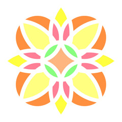 flower motif design element, flower icon