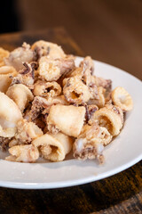 Andalusian style squid, D’TAPAS, Palamós, Girona, Catalonia, Spain