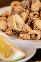 Andalusian style squid, D’TAPAS, Palamós, Girona, Catalonia, Spain