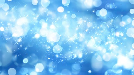 Obraz premium A stunning holiday abstract light blue background with glowing light effects and soft sparkles, perfect for seasonal designs