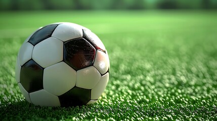 Fototapeta premium Energetic 3D Cartoon Soccer Ball Bouncing