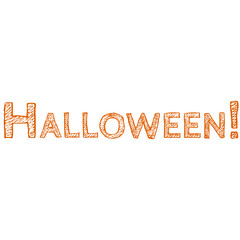 orange Halloween logo for decoration