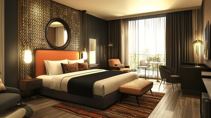 Luxurious Elegance in a Chic Boutique Hotel Room