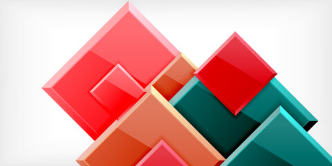 Shiny glossy metallic or plastic square design background. Vector Illustration For Wallpaper, Banner, Background, Card, Book Illustration, landing page