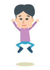子供が楽しそうにジャンプしているイラスト