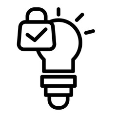 intellectual property is accepted line icon