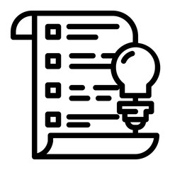 list of intellectual property ideas line icon