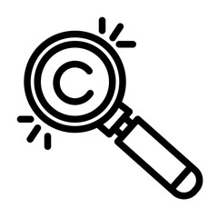 looking for copyright line icon