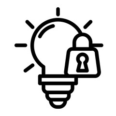 personal brilliant idea line icon