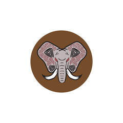 elephant vector logo with culture design