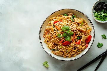 Stir-Fried Noodles with Chicken and Vegetables