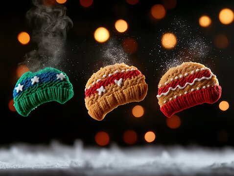 3Dprinted edible ugly holiday sweater cookie decorating contest